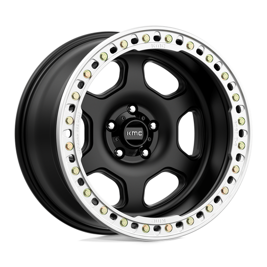 KM23321050748N - KMC KM233 Hex Beadlock 20X10 5X127 -48 mm Satin Black - KMC Wheels Canada