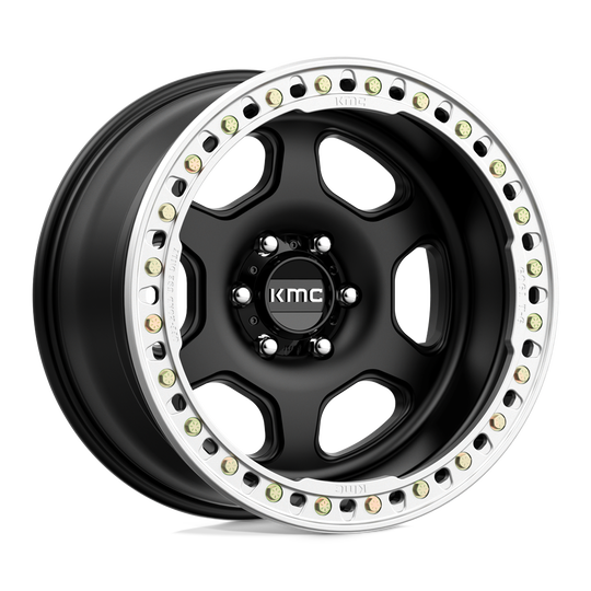 KM23321060748N - KMC KM233 Hex Beadlock 20X10 6X139.7 -48 mm Satin Black - KMC Wheels Canada