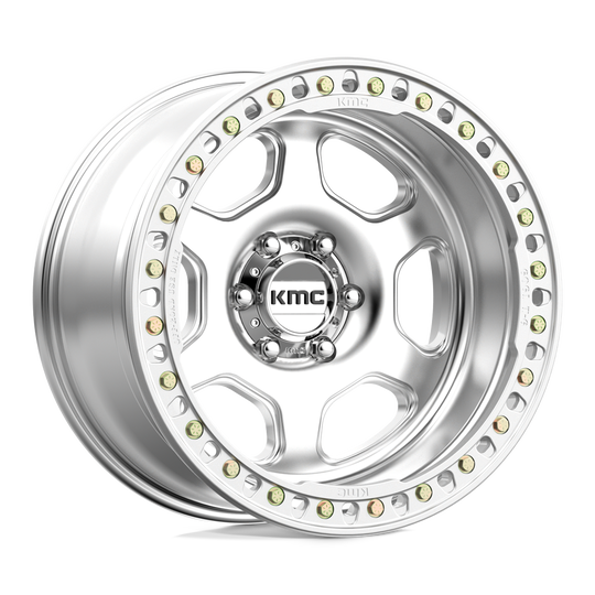 KM23321060548N - KMC KM233 Hex Beadlock 20X10 6X139.7 -48 mm Machined - KMC Wheels Canada