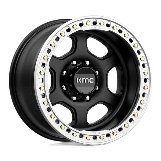 KM23321080748N - KMC KM233 Hex Beadlock 20X10 8X165.1 -48 mm Satin Black - KMC Wheels Canada