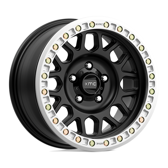 KM2342900M712N - KMC KM234 Grenade Desert Beadlock 20X9 BLANK -12 mm Satin Black - KMC Wheels Canada