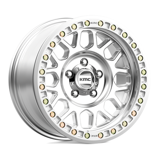 KM23429050512N - KMC KM234 Grenade Desert Beadlock 20X9 5X127 -12 mm Machined - KMC Wheels Canada