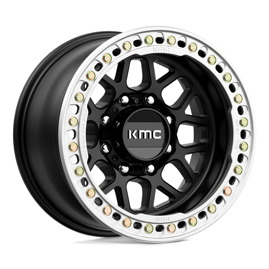 KM23579080738N - KMC KM235 Grenade Crawl Beadlock 17X9 8X165.1 -38 mm Satin Black - KMC Wheels Canada