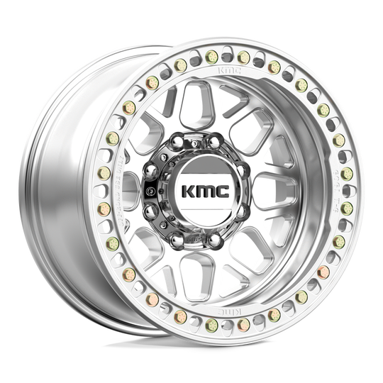 KM23579080538N - KMC KM235 Grenade Crawl Beadlock 17X9 8X165.1 -38 mm Machined - KMC Wheels Canada