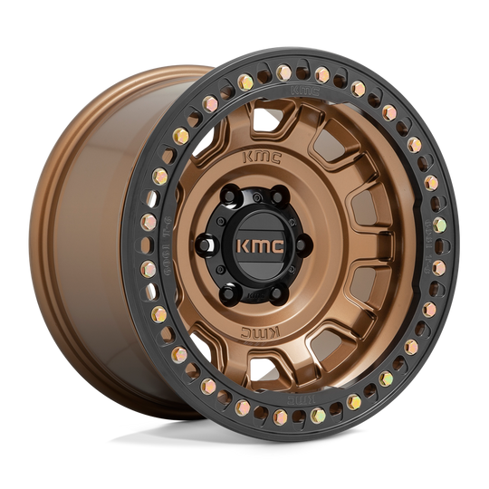 KM23679060638N - KMC KM236 Tank Beadlock 17X9 6X139.7 -38 mm Matte Bronze - KMC Wheels Canada