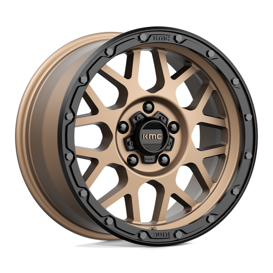 KM53579050618 - KMC KM535 Grenade Off-Road 17X9 5X127  18mm Matte Bronze Matte Black Lip - KMC Wheels Canada