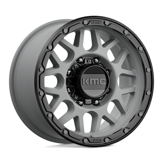 KM53579080418 - KMC KM535 Grenade Off-Road 17X9 8X165.1  18mm Matte Gray Matte Black Lip - KMC Wheels Canada
