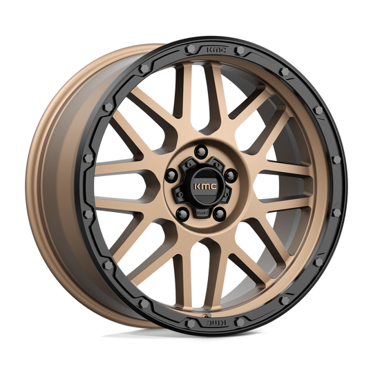 KM53529058618 - KMC KM535 Grenade Off-Road 20X9 5X150  18mm Matte Bronze Matte Black Lip - KMC Wheels Canada