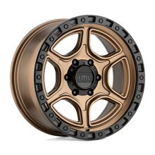 Load image into Gallery viewer, KM53988563618 - KMC KM539 Portal 18X8.5 6X135  18mm Satin Bronze Satin Black Lip - KMC Wheels Canada