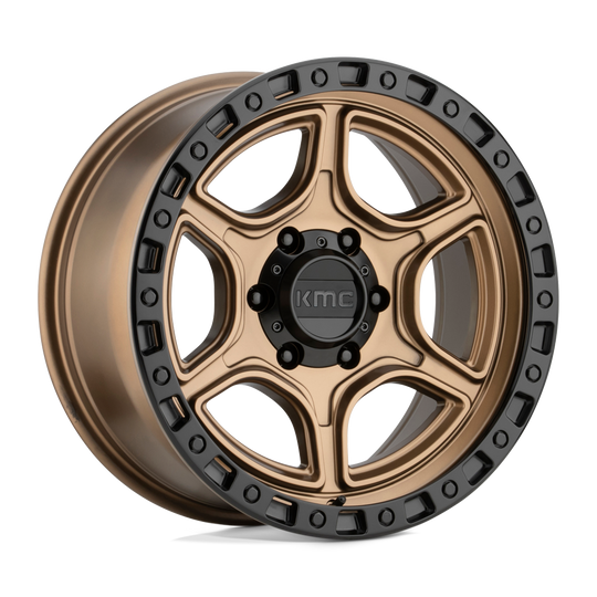 KM53988563618 - KMC KM539 Portal 18X8.5 6X135  18mm Satin Bronze Satin Black Lip - KMC Wheels Canada