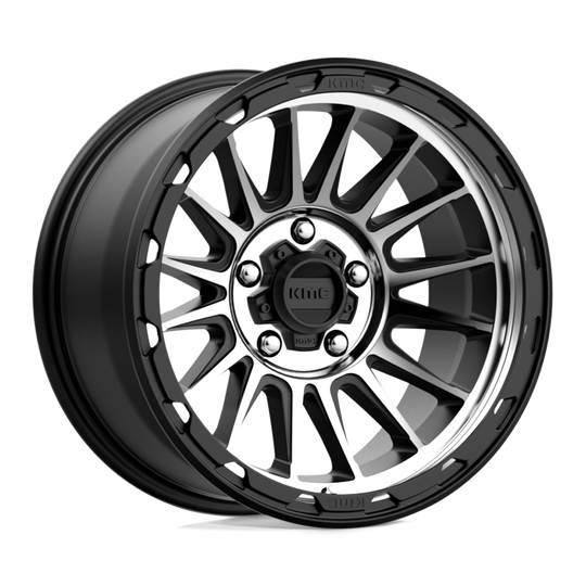 KM54279050512N - KMC KM542 Impact 17X9 5X127 -12 mm Satin Black Machined - KMC Wheels Canada