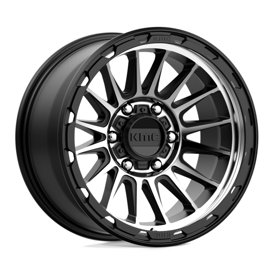 KM54279068512N - KMC KM542 Impact 17X9 6X139.7 -12 mm Satin Black Machined - KMC Wheels Canada
