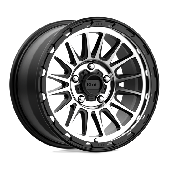KM54279050518 - KMC KM542 Impact 17X9 5X127  18mm Satin Black Machined - KMC Wheels Canada