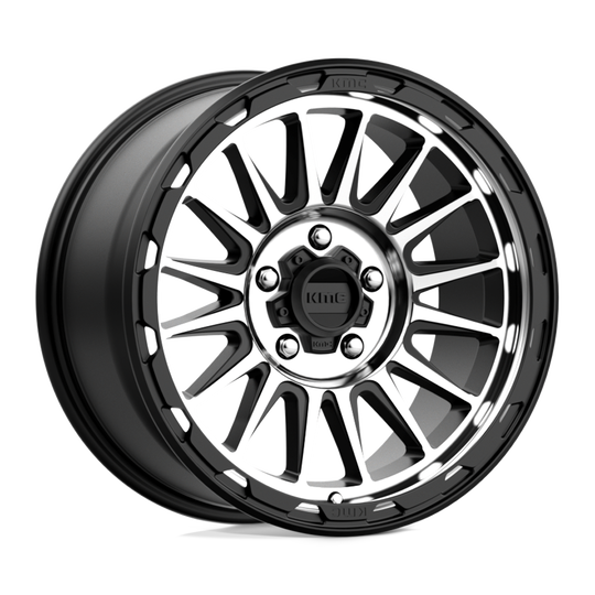 KM54289050518 - KMC KM542 Impact 18X9 5X127  18mm Satin Black Machined - KMC Wheels Canada
