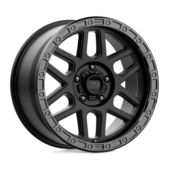 KM54479050718 - KMC KM544 Mesa 17X9 5X127  18mm Satin Black With Gloss Black Lip - KMC Wheels Canada