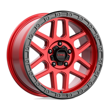 Load image into Gallery viewer, KM54479050912N - KMC KM544 Mesa 17X9 5X127 -12 mm Candy Red With Black Lip - KMC Wheels Canada