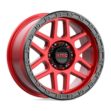 Load image into Gallery viewer, KM54489068918 - KMC KM544 Mesa 18X9 6X139.7  18mm Candy Red With Black Lip - KMC Wheels Canada