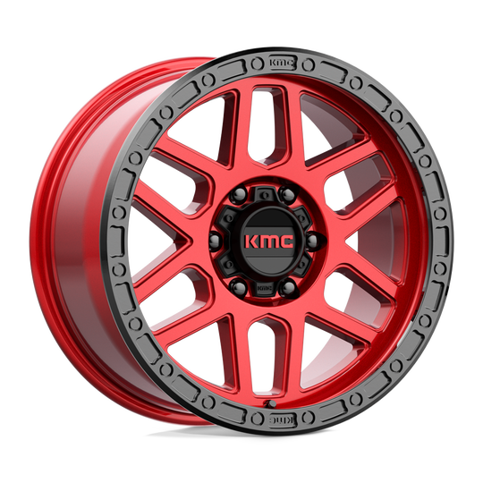 KM54489064918 - KMC KM544 Mesa 18X9 6X114.3  18mm Candy Red With Black Lip - KMC Wheels Canada