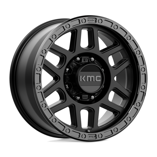 KM54489080718 - KMC KM544 Mesa 18X9 8X165.1  18mm Satin Black With Gloss Black Lip - KMC Wheels Canada