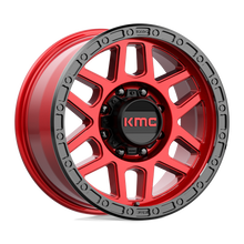 Load image into Gallery viewer, KM54489088918 - KMC KM544 Mesa 18X9 8X180  18mm Candy Red With Black Lip - KMC Wheels Canada