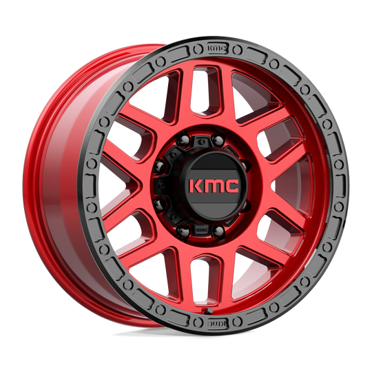 KM54489088918 - KMC KM544 Mesa 18X9 8X180  18mm Candy Red With Black Lip - KMC Wheels Canada