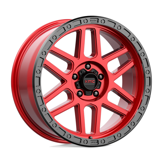 KM54429058925 - KMC KM544 Mesa 20X9 5X150  25mm Candy Red With Black Lip - KMC Wheels Canada