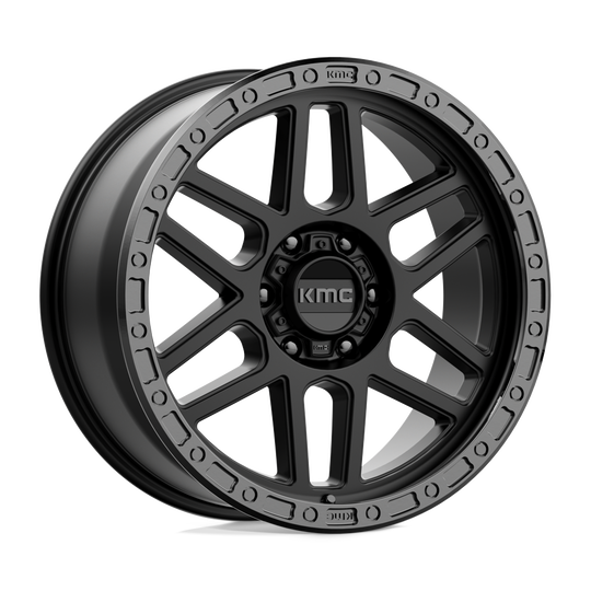KM54429063718 - KMC KM544 Mesa 20X9 6X135  18mm Satin Black With Gloss Black Lip - KMC Wheels Canada