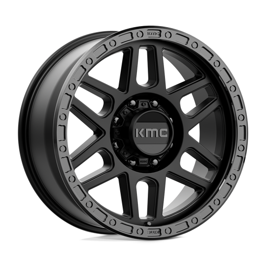 KM54429088718 - KMC KM544 Mesa 20X9 8X180  18mm Satin Black With Gloss Black Lip - KMC Wheels Canada