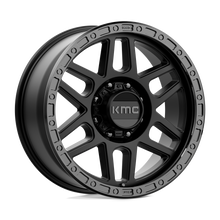 Charger l'image dans la galerie, KM54479080718 - KMC KM544 Mesa 17X9 8X165.1  18mm Satin Black With Gloss Black Lip - KMC Wheels Canada