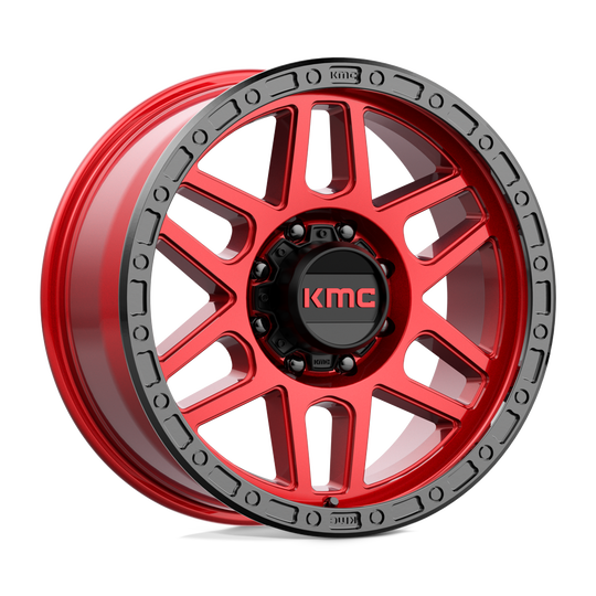 KM54429080900 - KMC KM544 Mesa 20X9 8X165.1  0mm Candy Red With Black Lip - KMC Wheels Canada