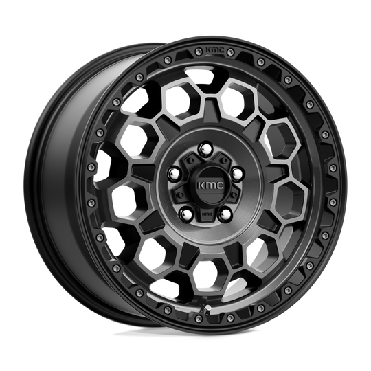 KM54579050412N - KMC KM545 Trek 17X9 5X127 -12 mm Satin Black With Gray Tint - KMC Wheels Canada