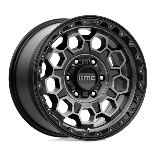 KM54579064418 - KMC KM545 Trek 17X9 6X114.3  18mm Satin Black With Gray Tint - KMC Wheels Canada