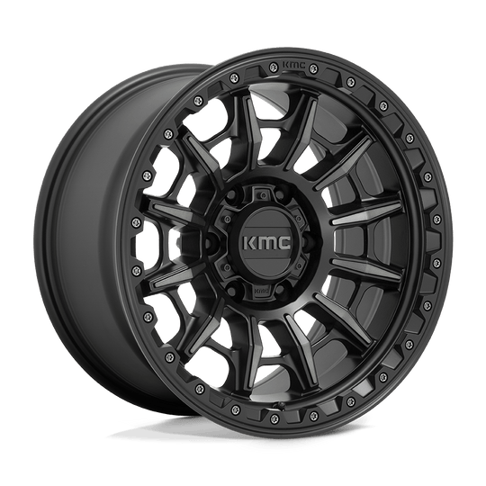 KM54779058400 - KMC KM547 Carnage 17X9 5X150  0mm Satin Black With Gray Tint - KMC Wheels Canada