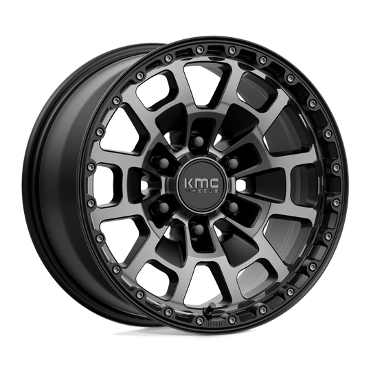 KM71878568418 - KMC KM718 Summit 17X8.5 6X139.7  18mm Satin Black With Gray Tint - KMC Wheels Canada