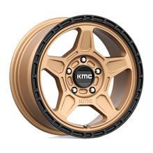 Charger l'image dans la galerie, KM72157051615 - KMC KM721 Alpine 15X7 5X100  15mm Matte Bronze With Black Lip - KMC Wheels Canada