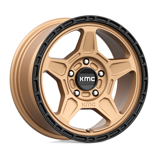 KM72157051615 - KMC KM721 Alpine 15X7 5X100  15mm Matte Bronze With Black Lip - KMC Wheels Canada