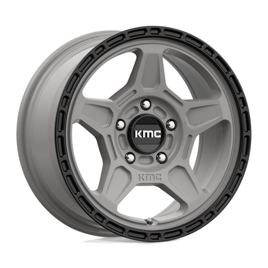 KM72157051415 - KMC KM721 Alpine 15X7 5X100  15mm Satin Gray With Black Lip - KMC Wheels Canada