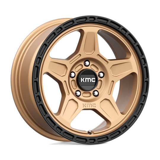 KM72167012615 - KMC KM721 Alpine 16X7 5X114.3  15mm Matte Bronze With Black Lip - KMC Wheels Canada
