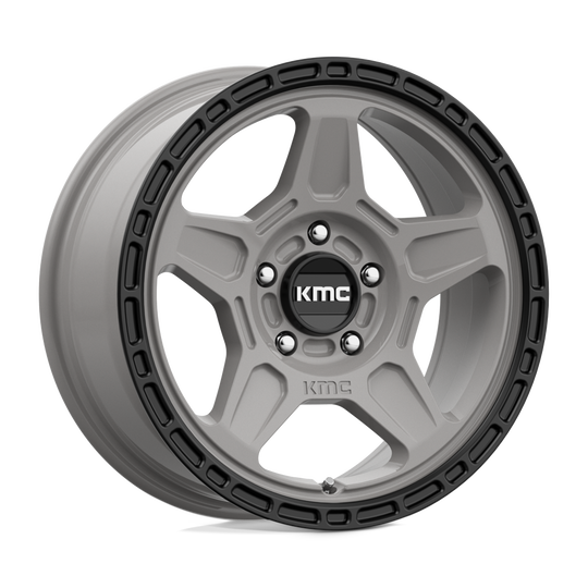 KM72167012415 - KMC KM721 Alpine 16X7 5X114.3  15mm Satin Gray With Black Lip - KMC Wheels Canada