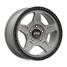 Charger l'image dans la galerie, KM72167051415 - KMC KM721 Alpine 16X7 5X100  15mm Satin Gray With Black Lip - KMC Wheels Canada