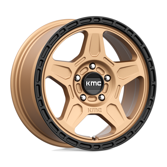 KM72167542630 - KMC KM721 Alpine 16X7.5 5X110  30mm Matte Bronze With Black Lip - KMC Wheels Canada