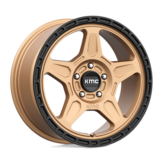 KM72178012638 - KMC KM721 Alpine 17X8 5X114.3  38mm Matte Bronze With Black Lip - KMC Wheels Canada