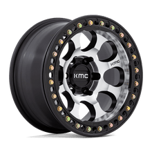 Charger l'image dans la galerie, KM237DB17855000 - KMC KM237 Riot Beadlock 17X8.5 5X127  0mm Machined Face Satin Black Windows With Satin Black Ring - KMC Wheels Canada
