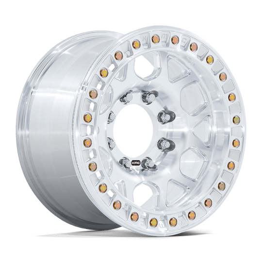 KM450DX17908812N - KMC KM450 Mesa Forged Slotted Beadlock 17X9 8X180 -12mm Raw Machined - KMC Wheels Canada