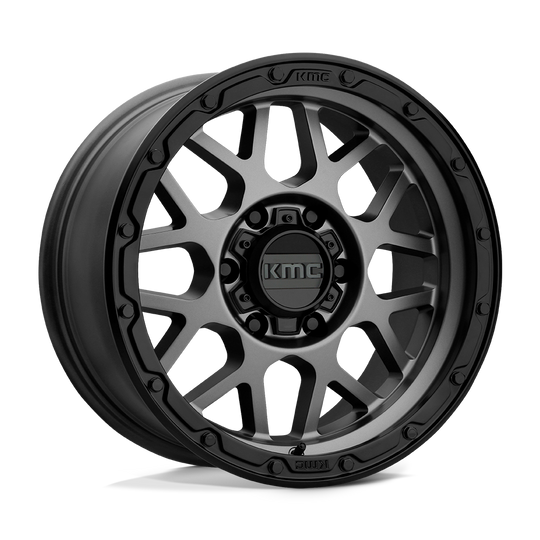 KM53588580400 - KMC KM535 Grenade Off-Road 18X8.5 8X165.1  0mm Matte Gray Matte Black Lip - KMC Wheels Canada