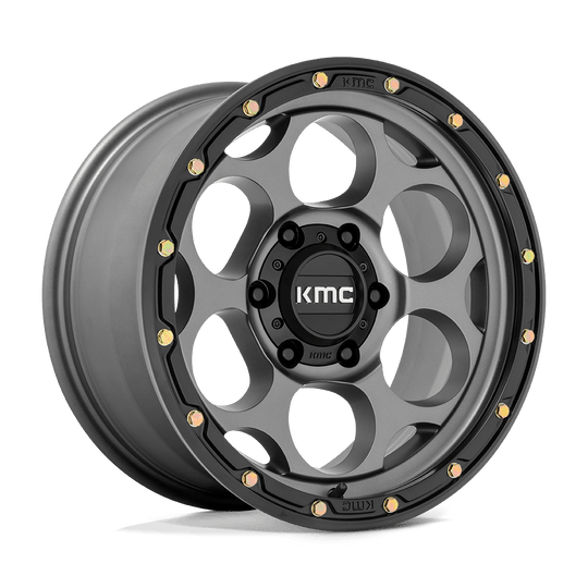 KM54179068912N - KMC KM541 Dirty Harry 17X9 6X139.7 -12 mm Satin Gray With Black Lip - KMC Wheels Canada