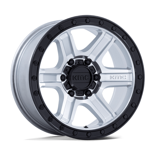 KM551DB18906318 - KMC KM551 Outrun 18X9 6X135 18MM Machined With Gloss Black Lip - KMC Wheels Canada