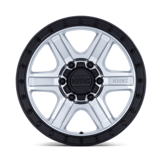 KM551DB17855018 - KMC KM551 Outrun 17X8.5 5X127 18MM Machined With Gloss Black Lip - KMC Wheels Canada
