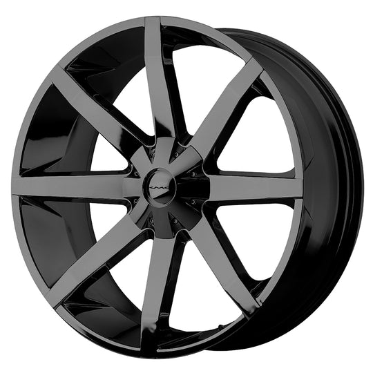 KM65122900315 - KMC KM651 Slide 22X9.5 BLANK  15mm Gloss Black - KMC Wheels Canada