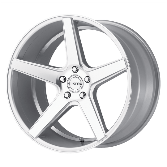 KM68522512440 - KMC KM685 District 22X10.5 5X114.3  40mm Silver Machined - KMC Wheels Canada